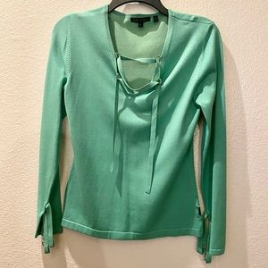 BCBGMAXAZRIA Turquoise Long Sleeve Top